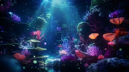 Obraz premium Photography of a surreal underwater garden