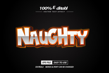 Fototapeta premium Naughty text effect editable