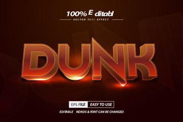 Dunk text effect editable