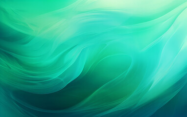 Soft green smoke waves creating a tranquil, underwater-like abstract background.
