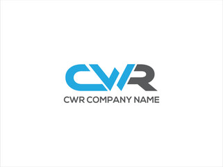 cwr logo design vector. creative modern cwr business letter logo cwr 