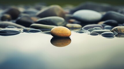 Photography of a single unadorned pebble