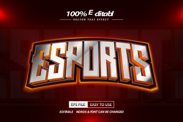 Esports text effect editable gamer and neon text style template
