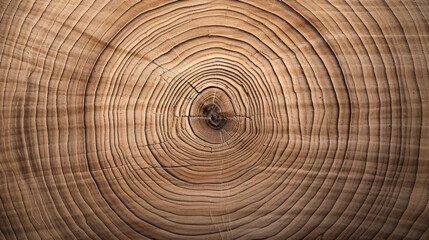 Fototapeta premium Old wooden oak tree cut surface texture, pattern of cross-section log of tree, Dark brown color wall surface, Rough organic texture of tree rings used for background and display your products.