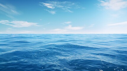 Fototapeta premium a body of water with blue sky and clouds