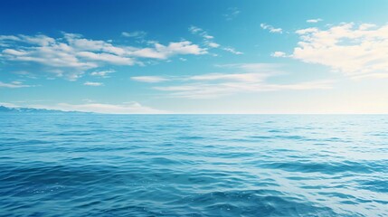 Obraz premium a body of water with blue sky and clouds