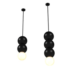 chandelier on the ceiling isolated on transparent background, hanging lamp, pendant light, 3D illustration, cg render
