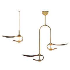 chandelier on the ceiling isolated on transparent background, hanging lamp, pendant light, 3D illustration, cg render
