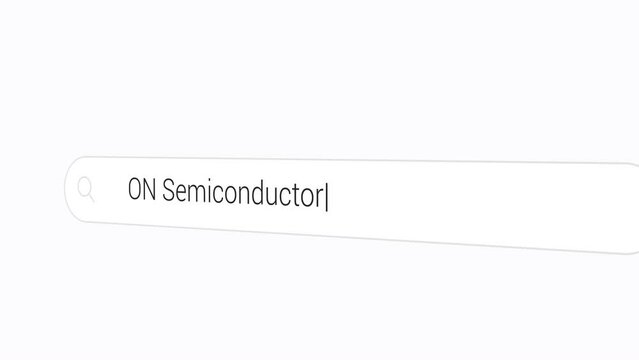 Typing ON Semiconductor on the Search Engine