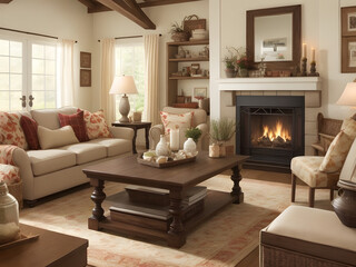 Warm And Inviting Family Room 