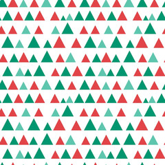 赤と緑のシンプルなクリスマスのシームレス背景イラスト