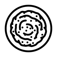 refried beans mexican cuisine line icon vector. refried beans mexican cuisine sign. isolated contour symbol black illustration