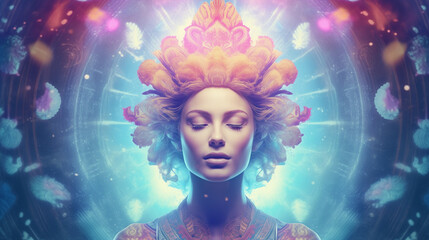 "Luminous Reverie: Visions Within Psychic Waves"

This artwork captures a moment of spiritual transcendence, as vibrant neons and soft pastels merge in a dance of Psychic Waves, reflecting the contour