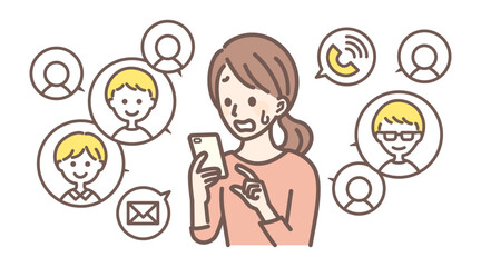 a woman confused with how many peopel in dating app