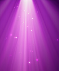 Fototapeta premium Purple rays and pink light beame with glitter light. generative AI