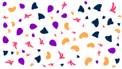 SEAMLESS HAND DRAWN DOODLE BLOB SHAPES PATTERN TEXTURE COLORFUL TEMPLATE ABSTRACT BACKGROUND TRENDY DESIGN VECTOR