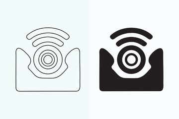 Icon set for communication. Including speak, message, phone, email, contact, chat, internet, radio, satellite, antenna, and more. collection of solid icons, vector