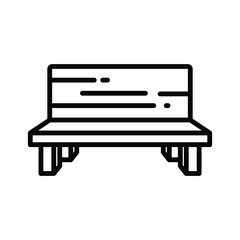 bench icon vector design template simple and clean