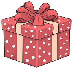 gift box with ribbon without background