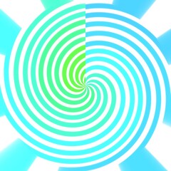 Blue and green spiral pattern background, advertising and entertainment concept.