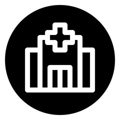 hospital glyph icon
