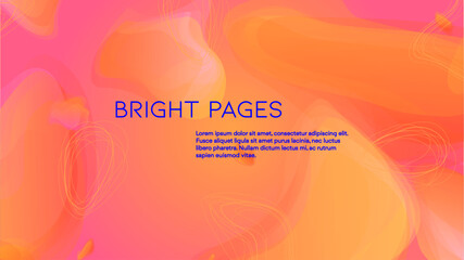 Abstract Futuristic Vector Background with Liquid  Shapes and Lines. Modern Colorful Gradient Wallpaper. Trendy Digital Design for Your Poster, Banner, Template, Web Page.