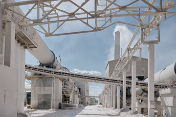Tubular rotary furnace and equipment on territory of plant