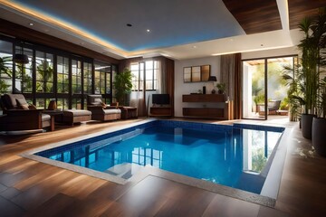 swimming pool in room