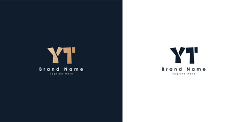 YT Letters vector logo design