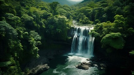 Fototapeta na wymiar a waterfall in a forest