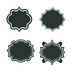 Different vintage frames set illustration graphic design