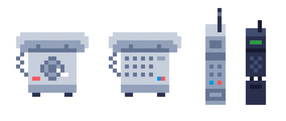 Old phones for pixel art top down retro games.