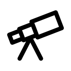 Telescope icon. Astronomical instrument icon