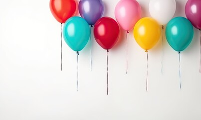 A Colorful Array of Balloons Adorning a Vibrant Wall