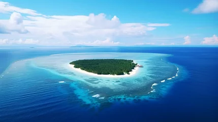 Rugzak an island in the ocean © KWY