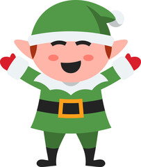 Cute Christmas Elf Character