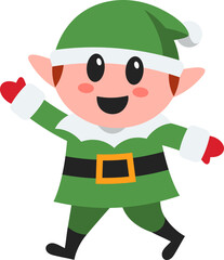 Cute Christmas Elf Character