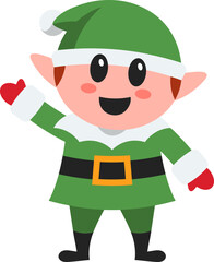 Cute Christmas Elf Character