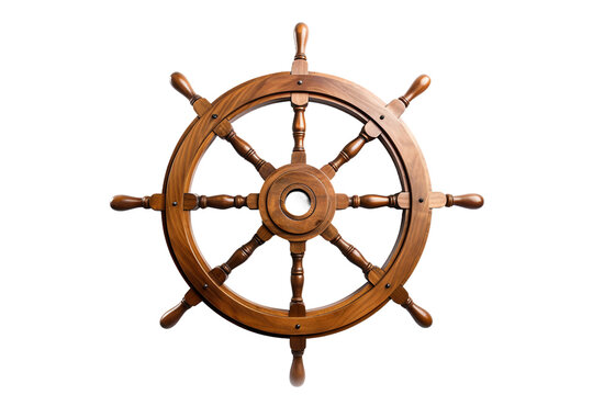 Ship's Wheel White on a transparent background