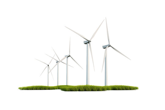 Renewable Energy Turbines Design on a transparent background
