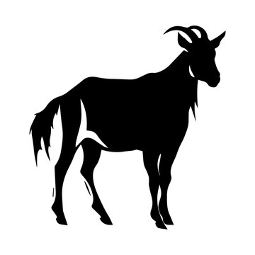 silhoutte of a goat