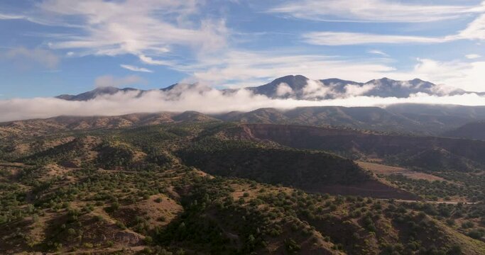 Dramatic aerial view of the Gila Forest in New Mexico, USA