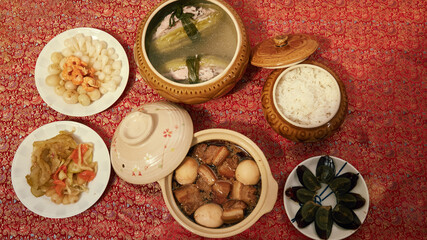 Amazing of Vietnamese food for Tet holiday in spring, it is traditional food on lunar new year:...