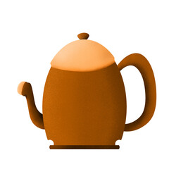 Pottery kettle sprinkler multipurpose transparent background art