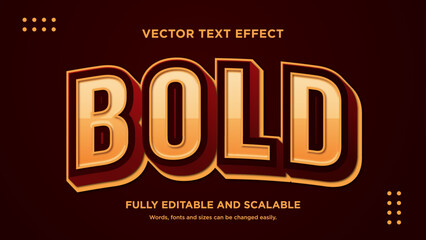 bold brown editable text effect