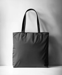 Mockup of a black tote bag for designers and merchants 