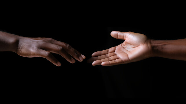 Hand reaching out to another hand, concept for help and support groups and uplifting society