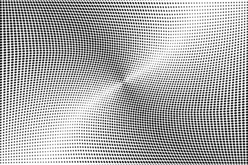 Gradient black and white  halftone pattern. Vector illustration