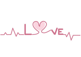 A heart of love filled with beautiful emotions. Style 1 ,Line art ,Colour  pink