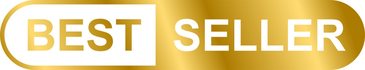 Best seller gold label icon for graphic design, logo, website, social media, mobile app, UI illustration